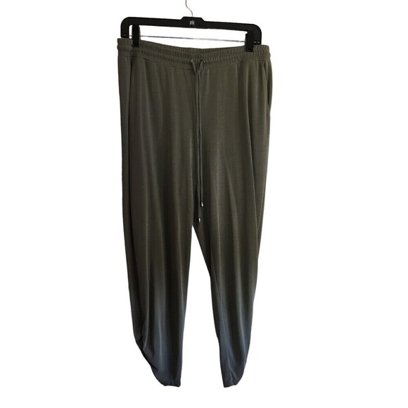 Splendid Pants Women's Size XL Olive Green Pull On Stretch Drawstring - Picture 2 of 8